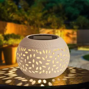 Solar Table Lanterns Outdoor  - LED Lamp White Metal Tabletop Light Solar  Decorative Lantern for Indoor Desk Bedroom Patio Garden Pathway Yard (1 Pack)