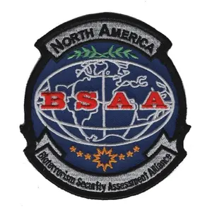 Resident Evil North America BSAA Logo Embroidered Hook Patch 4 Inches