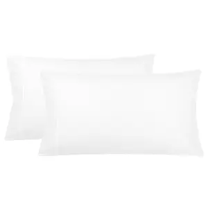 PiccoCasa Pillow Cases King Size Set of 2, Super Soft Bed Pillow Covers with Zipper Closure, Bedroom 100% Cotton Pillow Covers 20"x36" White