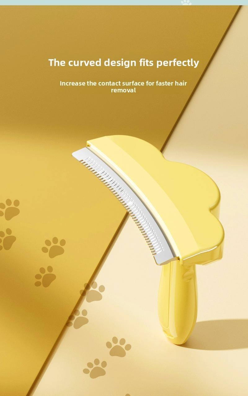 Pet hair thinning tool - floating hair removal curved knife head comb for detangling hair hairbrush pet brush pet comb