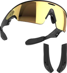 HiBloks Eyeglass Ear Grip Compatible with Oakley Meta Vanguard Smart Glasses Accessories, Anti-Slip Comfortable Silicone Elastic Eyeglasses Retainers for Oakley Meta Vanguard (Black)
