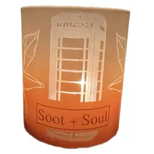 A Gift For Mother Custom Engraved Glass Jar Scented Soy Candle with Engraved Design and Decorative Elements - Candles