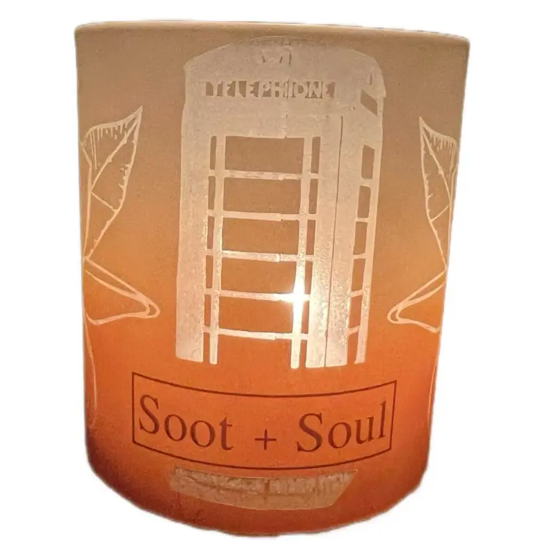 A Gift For Mother Custom Engraved Glass Jar Scented Soy Candle with Engraved Design and Decorative Elements - Candles