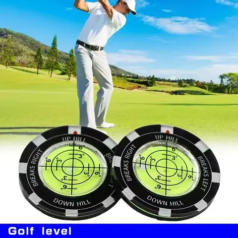 1PC Compact High Precision Round Golf Level Gauge - Lightweight Carry Golf Gear, Supplemental Accessories for Adults, Putting Practice Aid, Putt Green Reader, Easy Ball Position Marking, Slope Tool