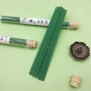 Litchi Leaf Incense Sticks, Eastern Feng Shui Energy Purification, Dispels Negative Energy, Cleanses Magnetic Field, 3 Tubes + Lotus Incense Holder Gift