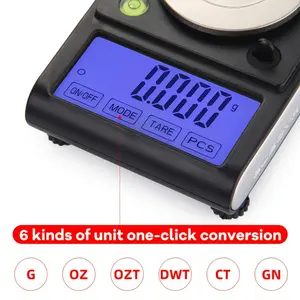 1pc Compact Desktop Scale with Precision Up to 0.001G, Comes with a Protective Cover And Tray, Features an LCD Digital Display, Powered by 4 AAA Batteries, Can Switch Between Various Weight Units, Suitable for Weighing Jewelry, Traditional