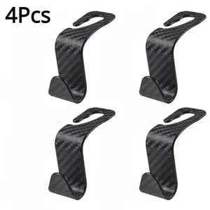 Car Hooks Universal Fit Heavy Duty for Handbags, Groceries & Jackets | Stylish, Durable Car Organizer, Carbon Fiber Hooks for Seat Headrest Car Trunk Storage