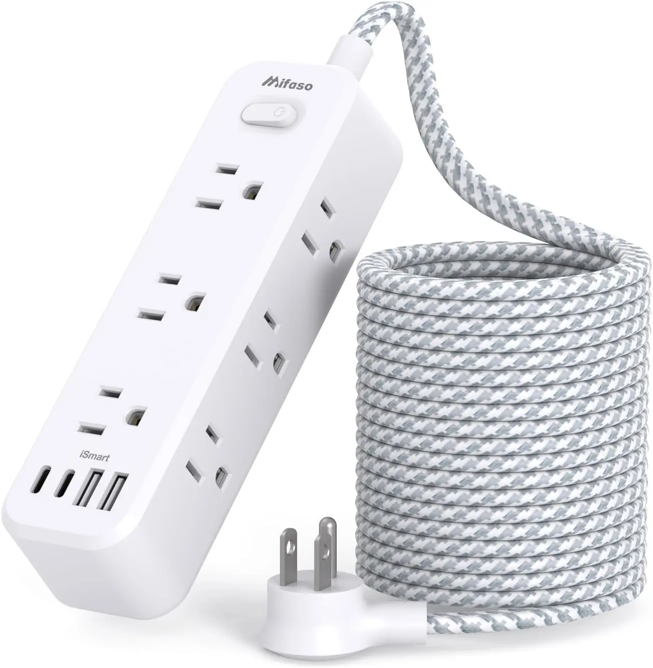 Mifaso Extension Cord with Multiple Outlets 15FT, 13-in-1 Long Power Strip