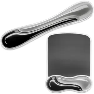 Kensington 1.7 x 11.4 in. Duo Gel Mouse Pad Wrist Rest, Gray