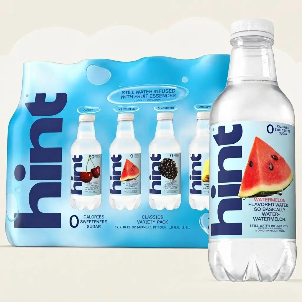 Hint Flavored Water Best Sellers Variety 12 Pack Zero Sugar Zero Calories Fruit Infused Hydration Water Gluten Free
