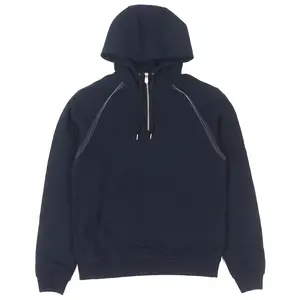 Pre-owned HERMÈS Cotton Small Leather Goods Stitch Design Half Zip Pullover
