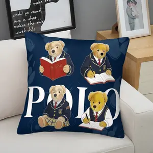 Trendy Teddy Bear Pattern Pillow, 1 Piece Including Pillow Core, Seasonal Decorative Item, Suitable For Sofas, Bedrooms, Cars, Soft And Durable, Daily Holiday Birthday Gifts For Children And Adults