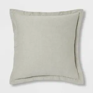 Euro Cotton Linen Blend Chambray Decorative Throw Pillow Moss Green - Threshold
