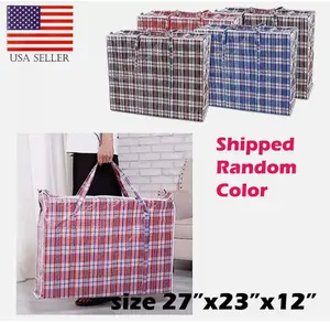 Reusable Large Jumbo Heavy Duty Laundry Bag Big Zipper Bag(Color may vary) 2/4pk