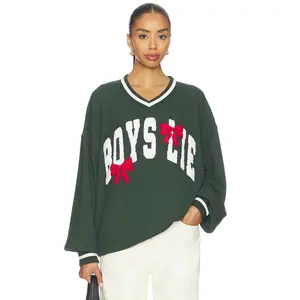 Boys Lie Wrap Me in A Bow Hayley Sweatshirt in Green