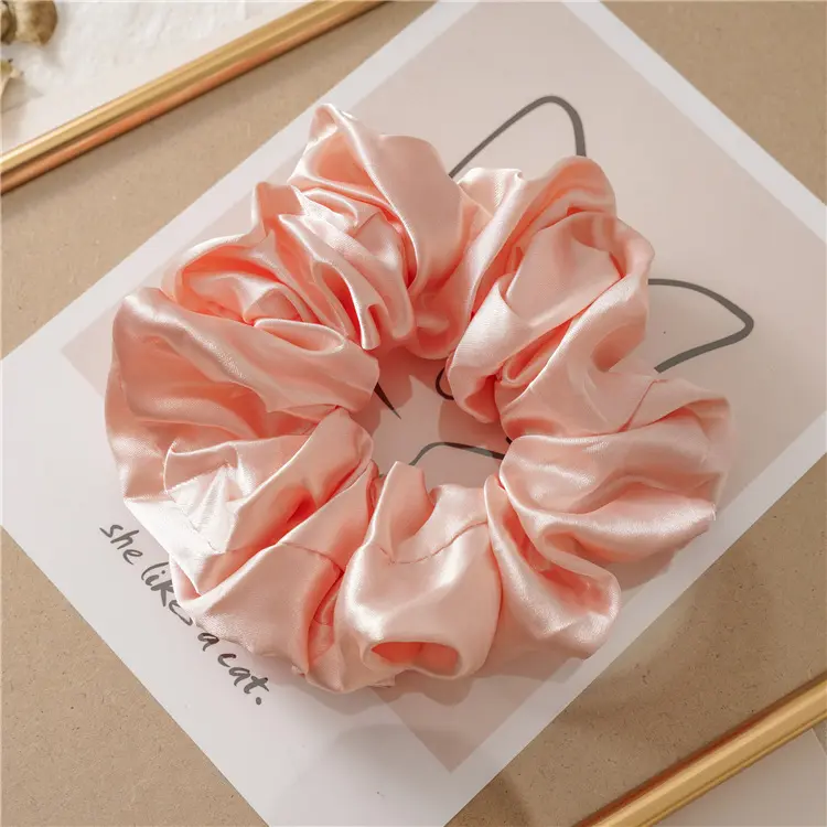 1-Piece Silk Satin Hair Tie, Ponytail Holder, Large Elastic Satin Hair Band, Glossy Hair Rope, Exquisite Gift, Perfect Holiday Gift for Girls, Gentle on Hair, Stylish and Cute Hair Accessory
