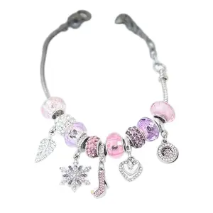 Energy Charm Bracelets in Radiant Silver with Dangle Charms and Gems for Personalized Style and Positive Energy