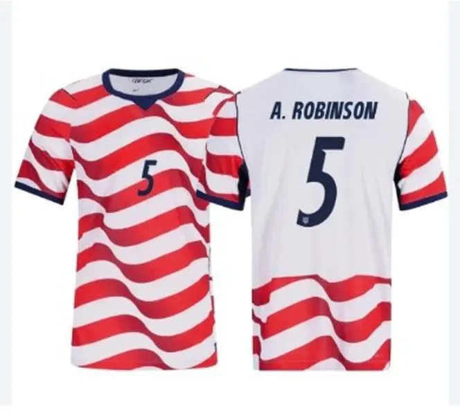 Red White Striped Soccer Jersey for Men | Lightweight Breathable Football Training Shirt | Quick-Dry Athletic Sportswear