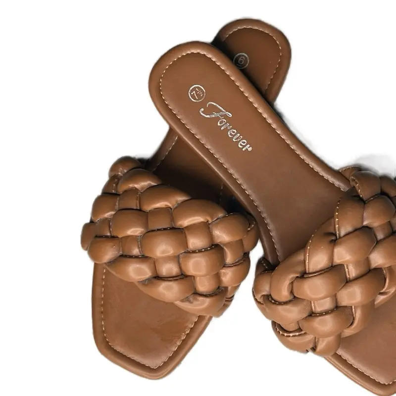 Brown Rope Girl Women Sandals Summer Casual Footwear with Comfortable Design and Secure Closure - Walking Shoes, Nail, Weight, Parent