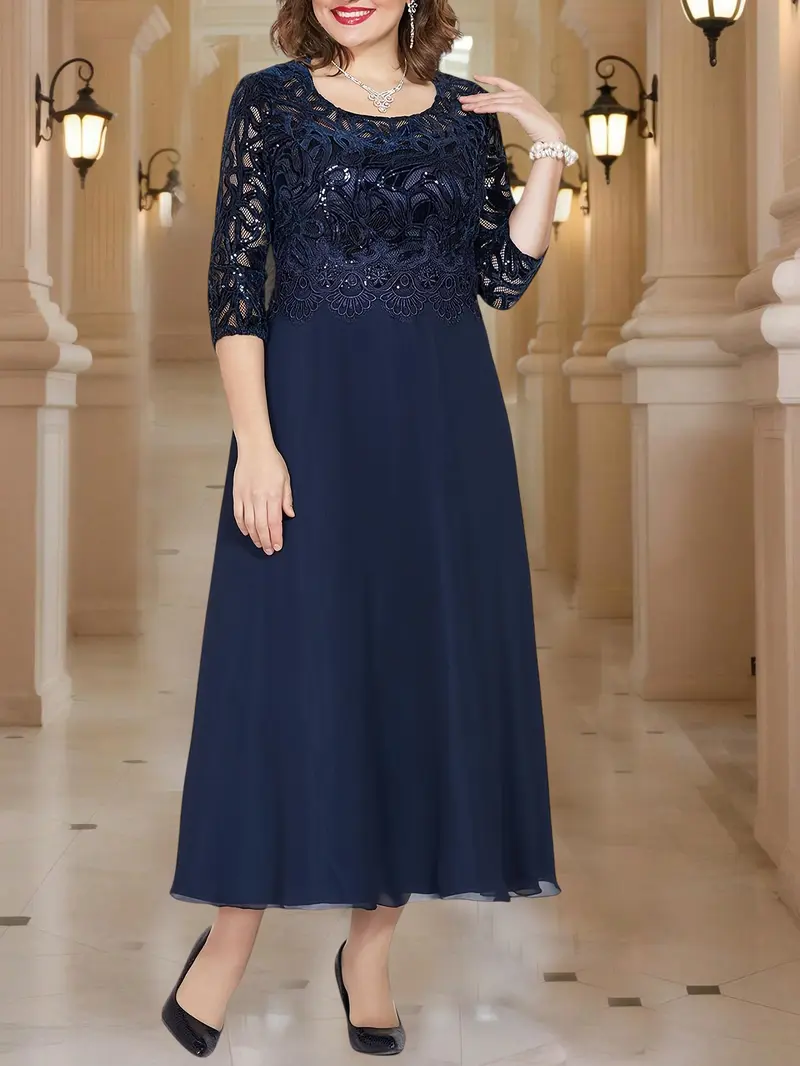 sachin and babi light blue dress Chiffon Dress for Women Party Long Dresses Boat Neck Half Sleeve Mother of  The Bride Dress Flowy Wedding Guest Dress Blue at Amazon Women's Clothing  store
