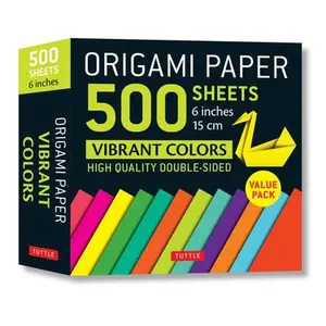 Origami Paper 500 Sheets Vibrant Colors 6 (15 CM): Tuttle Origami Paper: Double-Sided Origami Sheets Printed with 12 Different Designs (Instructions f -- Tuttle Studio, General Merchandise
