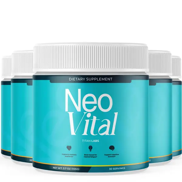 NeoVital Brain Support Powder (5-Pack, 150 Servings) - All Natural Ingredients, Capsule-Compatible Wellness Supplement, Capsules