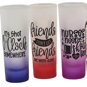 Shot glasses with a message