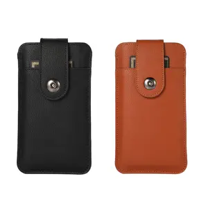 Cell Phone Pouch PU Leather Belt Strong Magnet Card Slot Carrying Perfect For Outdoor Daily Use For iPhone17/16 Pro Max/Samsung S25 Ultra/Google Pixel For Man