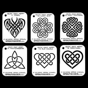 Celtic Heart Stencil for airbrushing by NO-NAME Brand - (Medium)