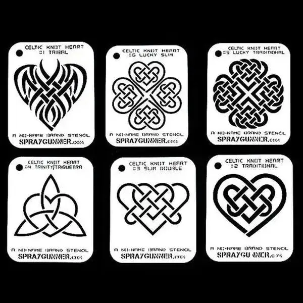 Celtic Heart Stencil for airbrushing by NO-NAME Brand - (Medium)