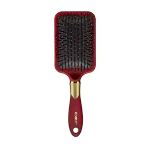 Conair Velvet Touch hair brush - Detangling hair brush - Ideal for all hair types - Paddle Cushion - Soft Touch Handle - Colors at random - 1 Count
