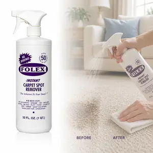 Folex 32 oz. Instant Carpet Spot Remover Carpet Cleaner, The Ultimate Solution for Ink, Blood, Coffee, and Food Stains on Carpets and Rugs, Odor Free and Non-Flammable, Gentle Yet Effective Cleaning Power. summervibes