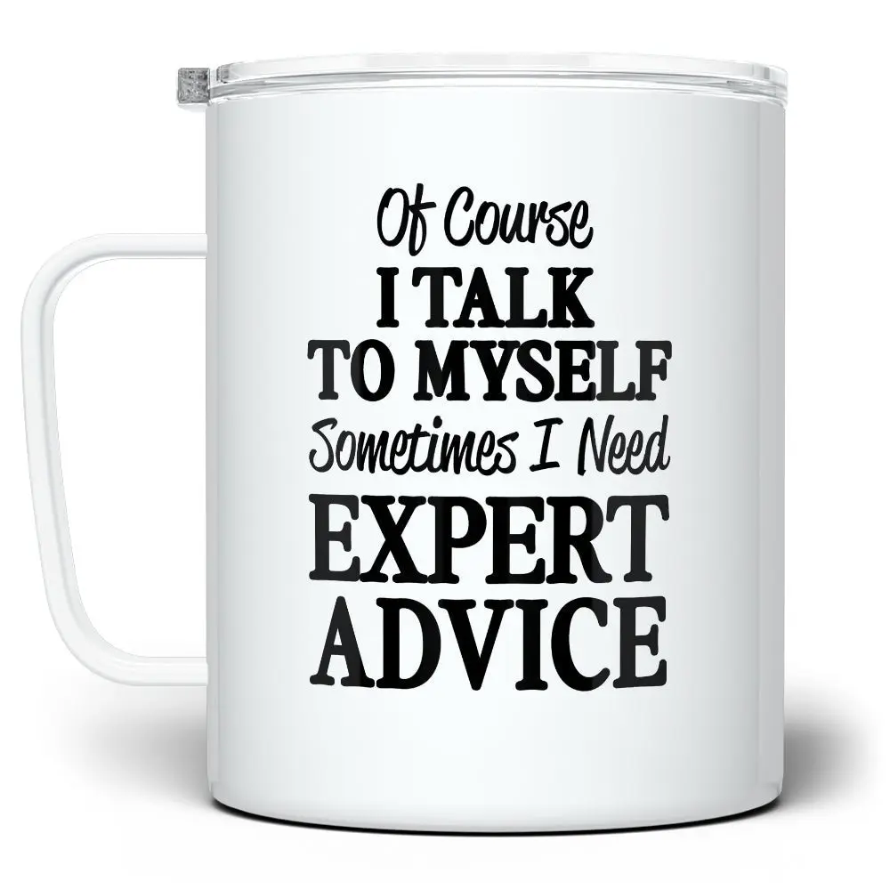 LOFTIPOP Talk to Myself Mug, Funny Sarcastic Cup, Designed and Printed in the USA by Loftipop