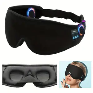 1 piece 3D wireless sleeping mask with 5.2 BT headphones, best sleeping mask, Type-C charging cable built-in, wireless music eye mask, sleeping mask wireless sleeping eye mask, travel sleep aid, lightweight sleeping gear, Smart Eye Mask