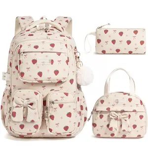 Fimibuke Waterproof 3 PCS Backpack Set with Lunch Bag & Pencil Case – Lightweight SchoolBag Bookbag for Elementary Middle High School Students dealsforyoudays, Cute Backpack, Back To School Shopping