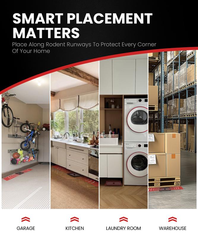 Wowcatch Indoor Sticky Glue Traps 16/24 Pack Assorted Sizes S/M/L Pet Safe Non Toxic with Bait Slot Effective for Mice Rats Roaches Ideal for Home Kitchen Pest Control