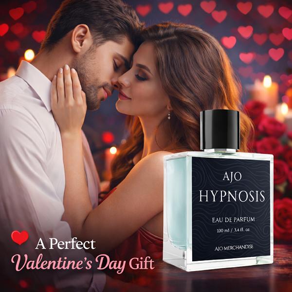 AJO Hypnosis Pheromone Eau De Parfum Spray for Men & Women 100ml (3.4 Oz) – Strong Long-Lasting Men's Eau de Parfum, Premium Unisex Cologne, Citrus Floral Spicy Vanilla Amber Musk Valentine’s Day Gift