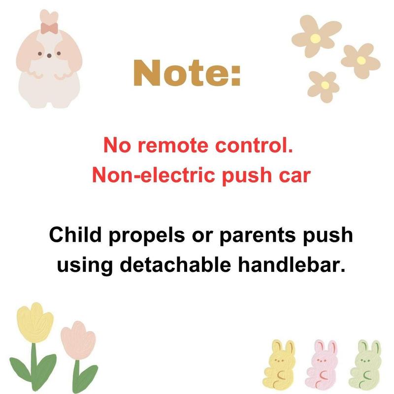 3 in 1 Ride on Push Car, Stroller Sliding Walking Car with Horn, Music, Light, Under Seat Storage, Parental Handle, Armrest Guardrails,Christmas Festival Gift Black Friday Cyber Monday