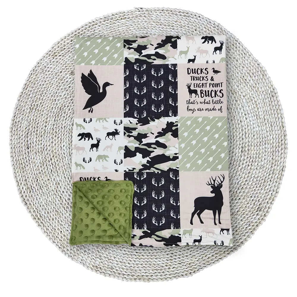 Baby Blankets Little Kids Mallard Ducks Deer Camouflage Adventures Daddy Minky Sleep Nap Blankets 29*42inches