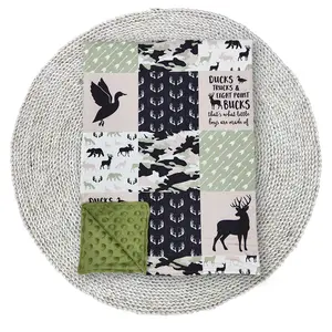 Baby Blankets Little Kids Mallard Ducks Deer Camouflage Adventures Daddy Minky Sleep Nap Blankets 29*42inches