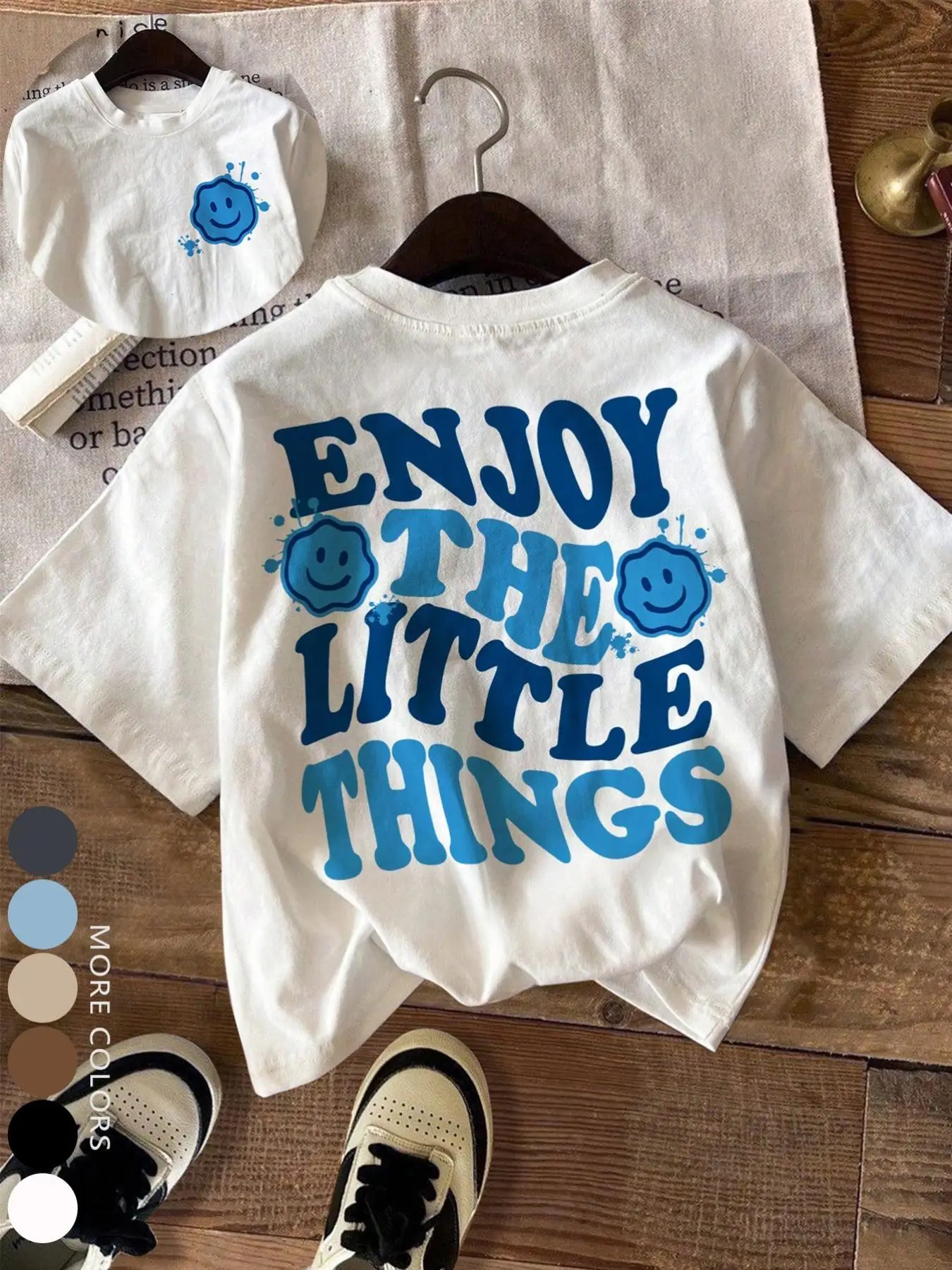 Women's Letter Print Round Neck Graphic Tee, Vintage Trendy Casual Cute Drop Shoulder Short Sleeve T-shirt for Daily Wear, Graphic Tees, Tshirt