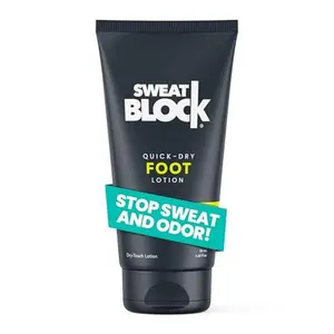 SweatBlock Foot Antiperspirant Lotion 1.69 fl oz for Excessive Sweating and Foot Odor Quick-Dry Hyperhidrosis Aid Eliminates Stinky Feet Non-Irritating Dermatologist Tested Formula for Men and Women