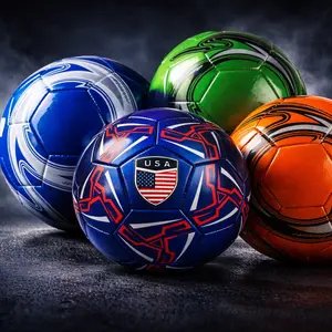 Western Star Soccer Ball Size 4 & 5 Official Match Weight Size Design Orange Black White for Adults Youth Durable Match Grade Practice & Play