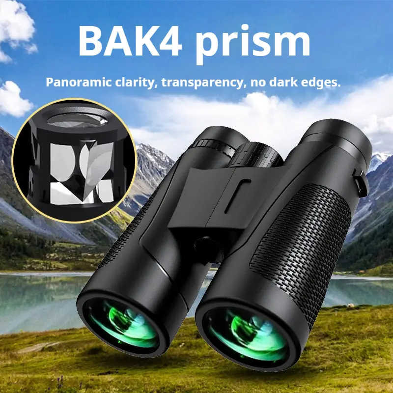 12x42 High Power Binoculars for Adults, BAK4 Roof Prism with Fully Multi-Coated HD Lens and Anti-Slip Grip for Low Light Bird Watching, Hunting, Anti-Drop
