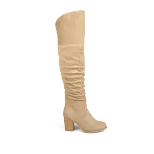 KAISON BOOTS IN WIDE WIDTH - Stone Faux Suede