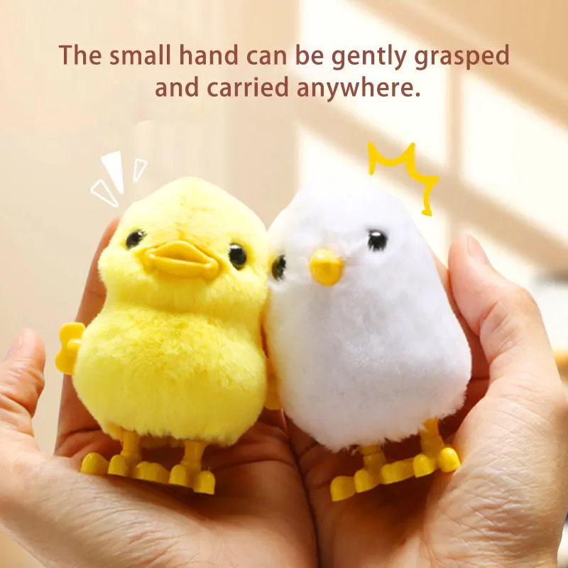 1/2pcs wind-up jumping chicken and duck toys, simulated plush chicken and duck walking simulation, Halloween and Christmas gifts, Chicken-Themed Stuffed Toys, Duck Stuffed Toys