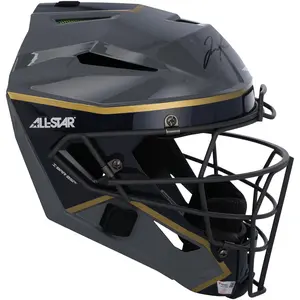 Jose Trevino New York Yankees Autographed Game-Used Gray and Navy Catcher's Helmet from the 2023 MLB Season - Fanatics Authentic Certified