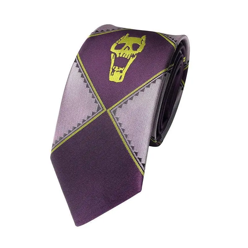 Anime JoJo's Bizarre Adventure Tie Kira Yoshikage Halloween Cosplay Costume Accessories KILLER QUEEN Skull Heavens Door Necktie
