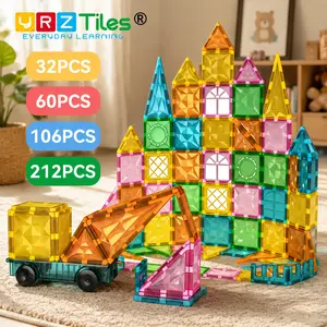 【Sensory Play Special Needs Toy】 Magnetic Tiles,Calming Magnet Building Blocks,STEM Educational Stacking Toy,Sensory Montessori Toy for Autistic & Special Needs Kids,Children's Day Gift for Toddlers 3+