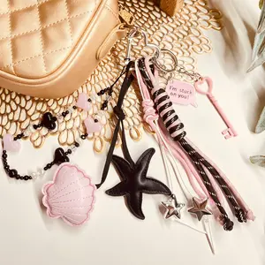 HANDMADE BAG CHARMS ~ PINK SHELL